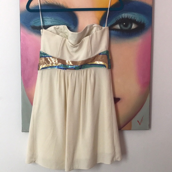 Tibi Strapless Sequined Dress - Picture 3 of 5